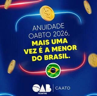 Anuidade OABTO 2026